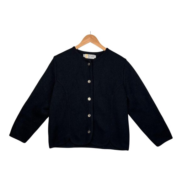 Robert Mackie Sweater Womens Medium Pure New Wool Cardigan Made in Scotland - Picture 1 of 8